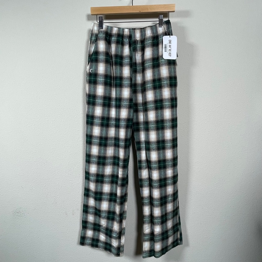 Zyia Active Pajama Pants Mens L Tartan‎ Loungewear Green Plaid Hayden Valley NWT